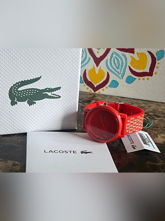 Lacoste Bright Red Silicone Sport Watch